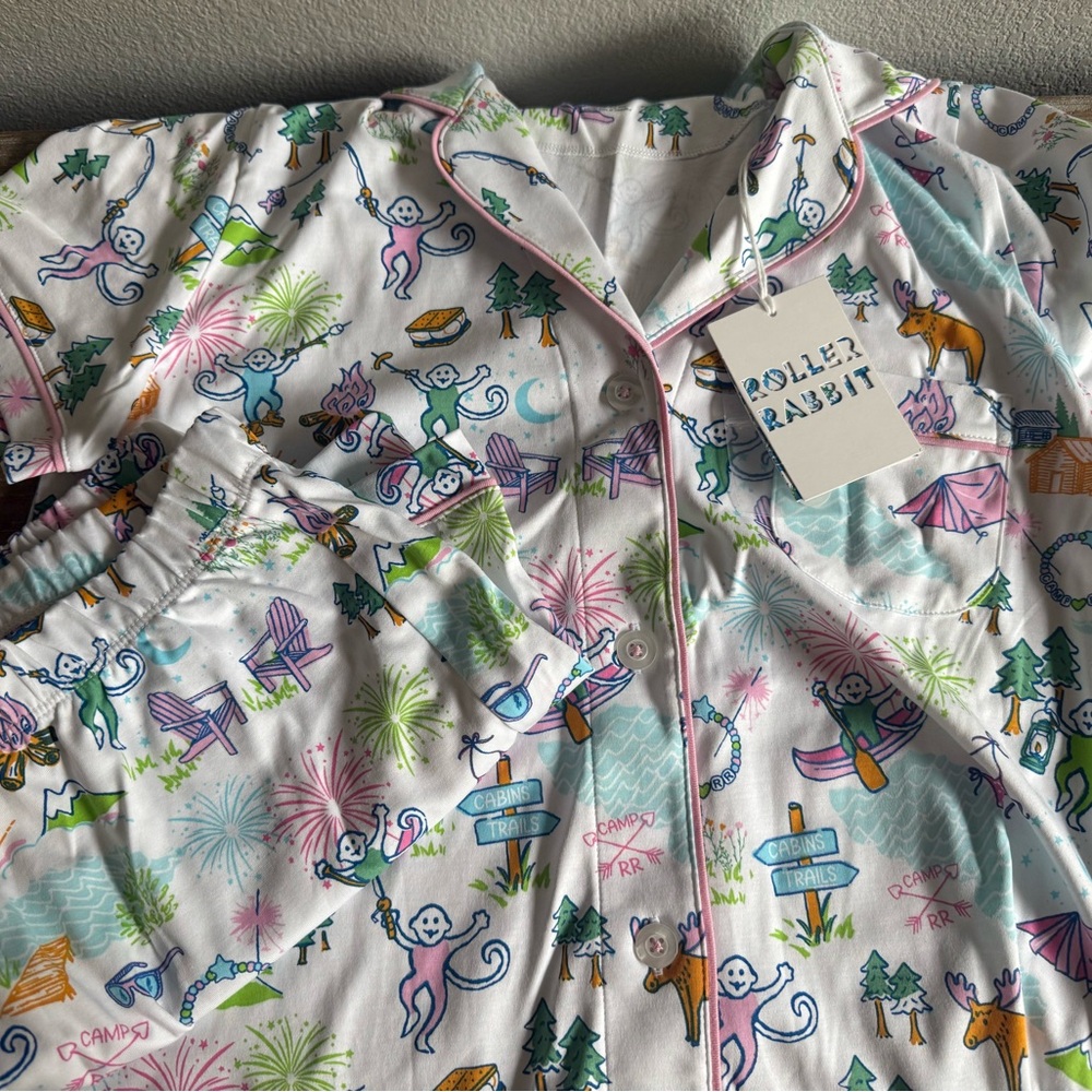 Roller Rabbit “Camp RR” Pajama Set - NEW WITH TAGS - Women’s Small
